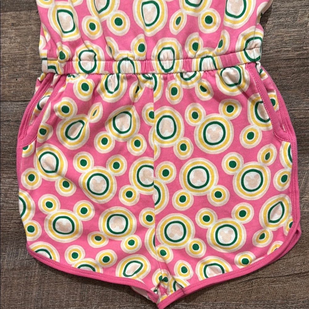 Hanna Andersson 100% Cotton Tank Romper w/ Minnie Mouse Print on Pink - Picture 9 of 12